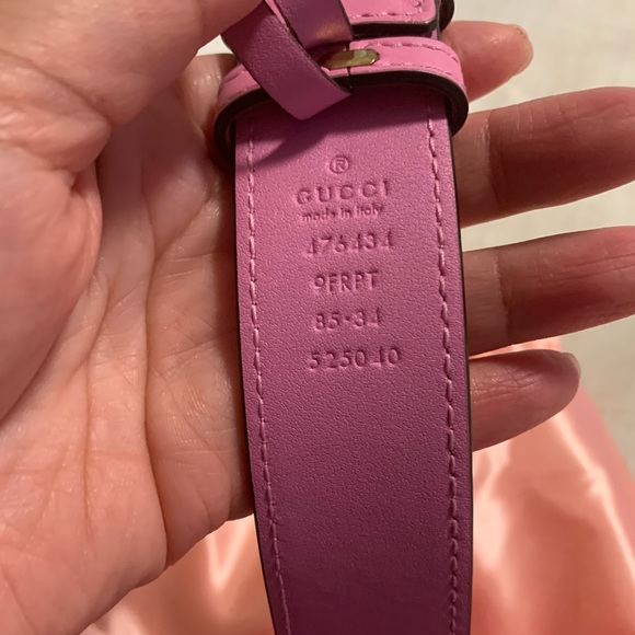 Limited Edition Gucci Pink Velvet with crystals beltbag: size 85cm 34” - Picture 5 of 6